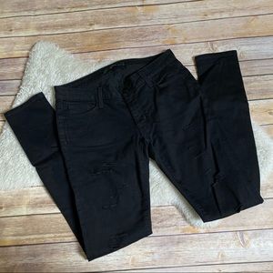 DSTLD Black Skinny Destroyed Jeans